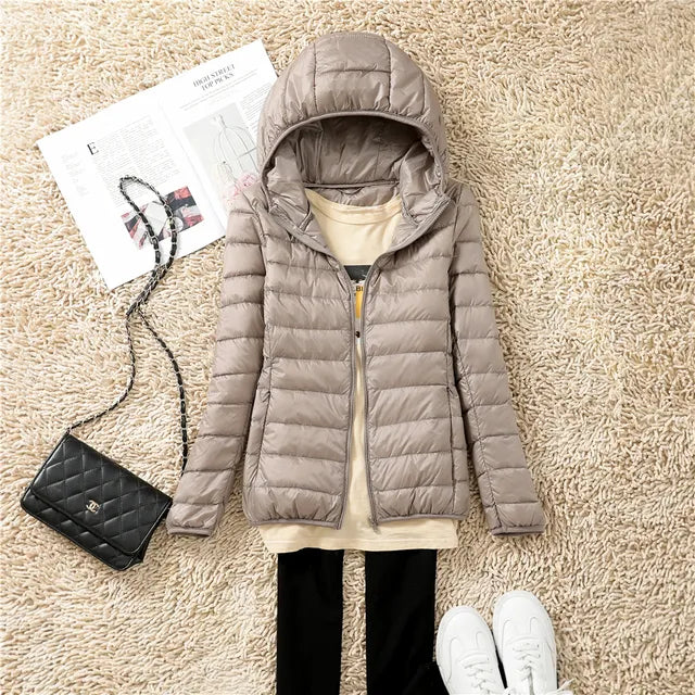 Kvinders Letvægts Hættejakke - Quittet Design 6