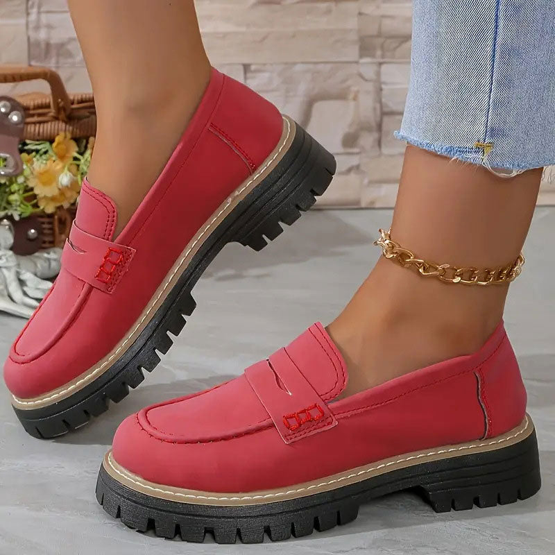 Kvinders Loafers i Suede med Chunky Sål 2