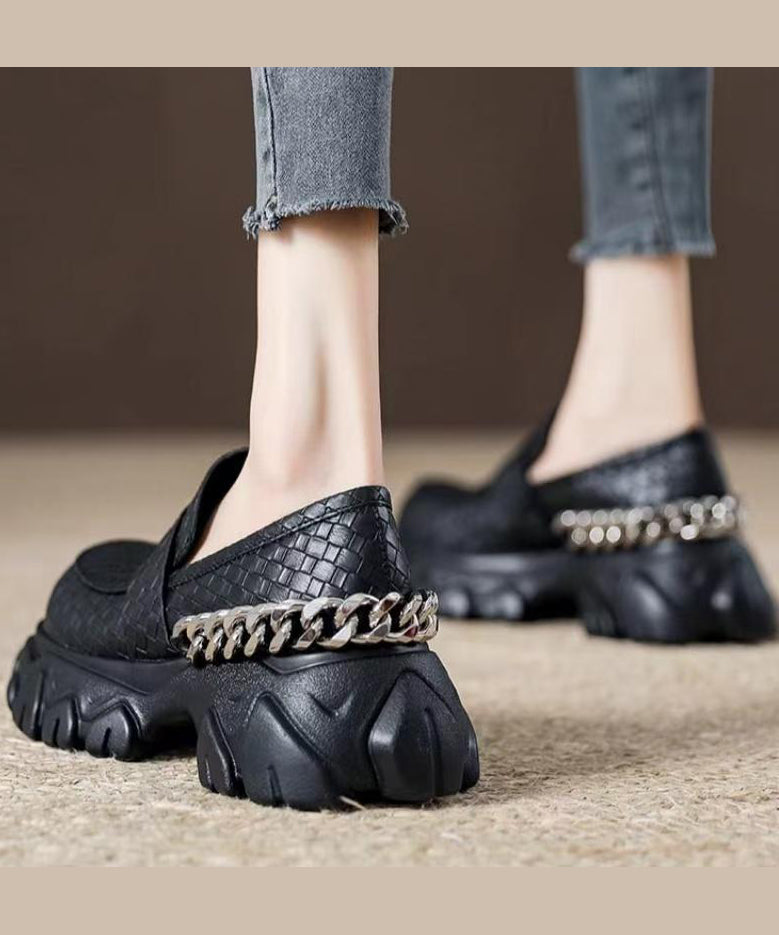 Kvinders Loafers med Splejsningsplatform 4