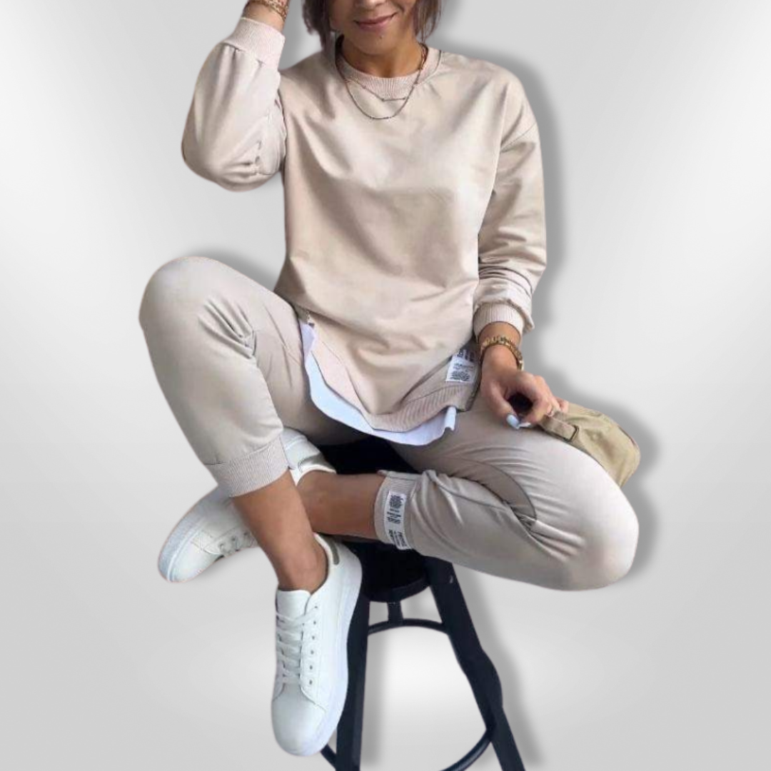 Kvinders Loungewear Sæt Oversized Sweatshirt og Joggers 4