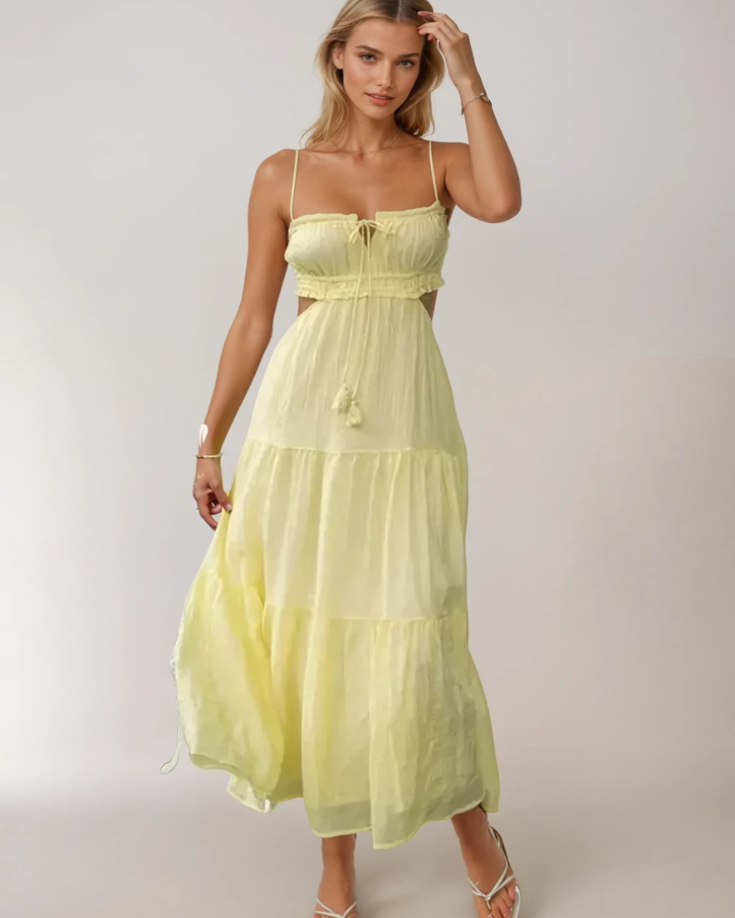 Kvinders Maxi Kjole Boho Chic Udsnit 4