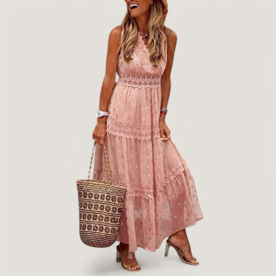 Kvinders Maxi Kjole Boho Stil Let Coton 5