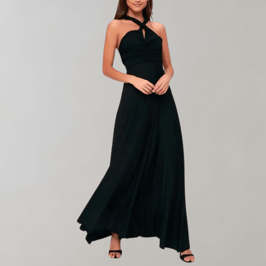 Kvinders Maxi Kjole Draperet Polyester 2