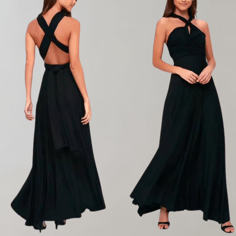 Kvinders Maxi Kjole Draperet Polyester 3