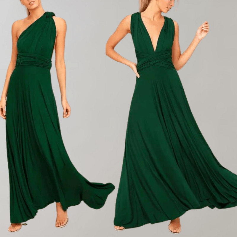 Kvinders Maxi Kjole Draperet Polyester 5