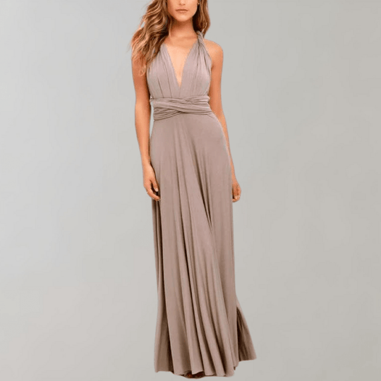 Kvinders Maxi Kjole Draperet Polyester 6