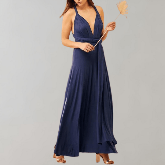 Kvinders Maxi Kjole Draperet Polyester 8