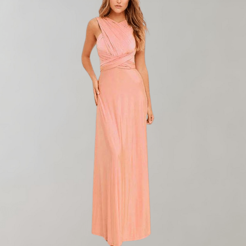 Kvinders Maxi Kjole Draperet Polyester 9
