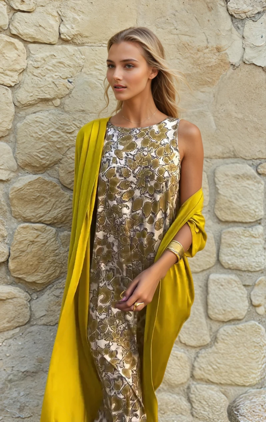 Kvinders Maxi Kjole Flodende Design 1