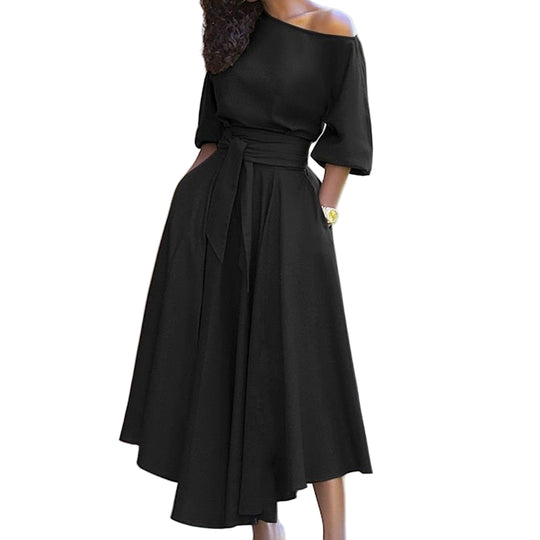 Kvinders Maxi Kjole Klassisk Design Bomuld 0