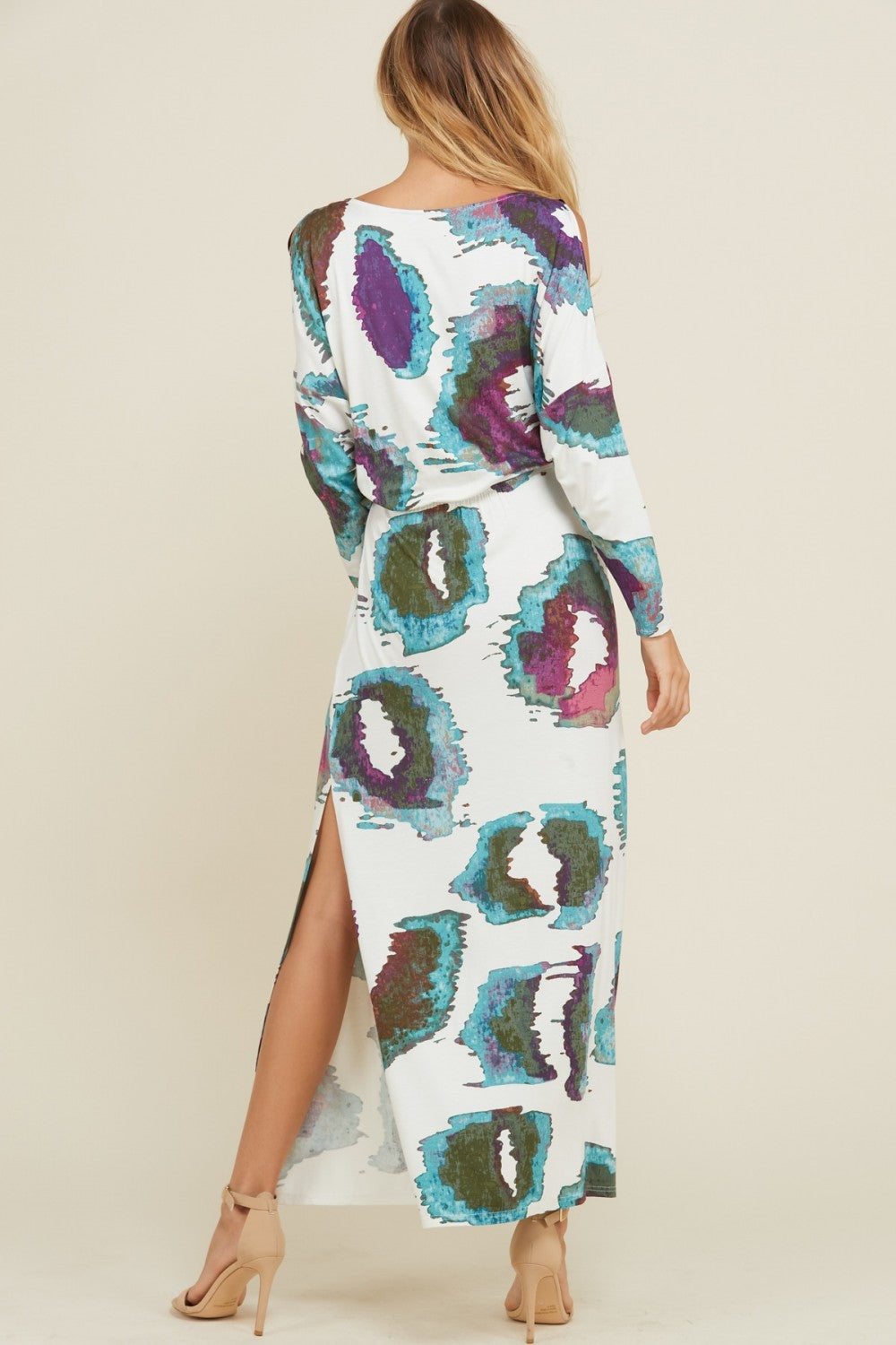 Kvinders Maxi Kjole Med Åben Skulder I Strik 3