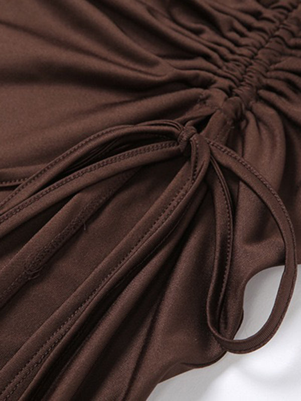 Kvinders Maxi Kjole One-Shoulder Høj Slids Tube Top 1