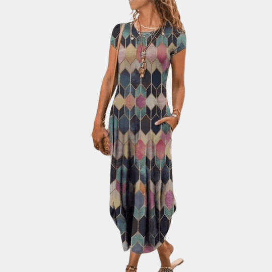 Kvinders Maxi Kjole Raffineret Design Blødt Stof 1