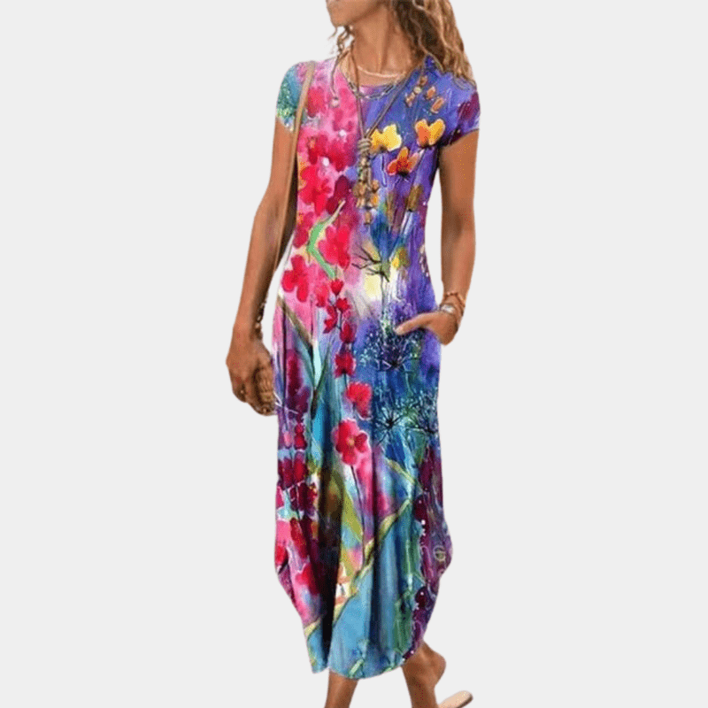Kvinders Maxi Kjole Raffineret Design Blødt Stof 2