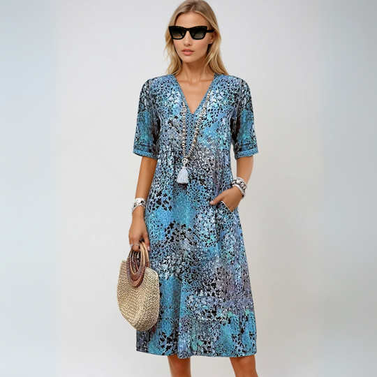 Kvinders Mid-Length Kjole Boho-Chic Design 3