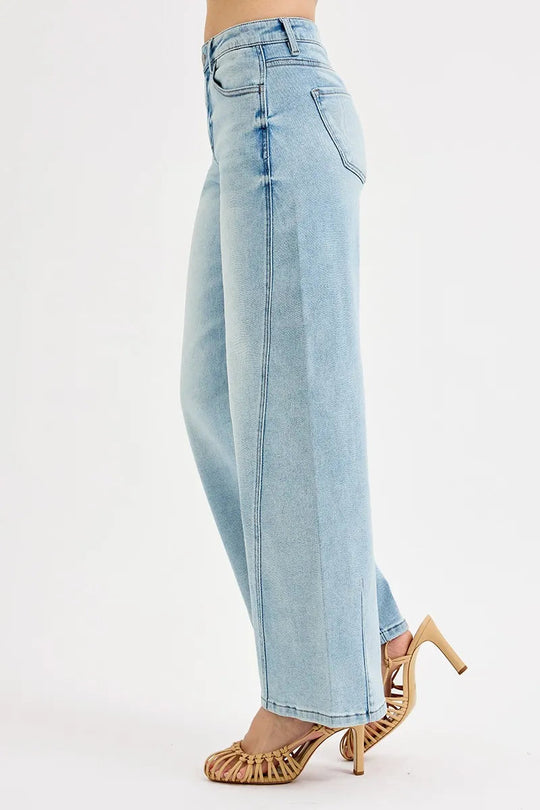 Kvinders Mid Rise Fit Barrel Jeans Stræk Bomuld 2