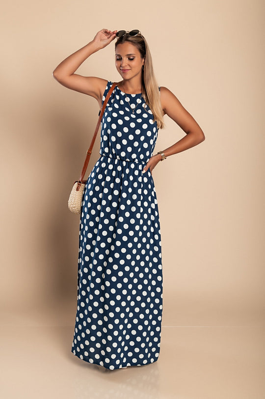 Kvinders Midi Kjole Polka Dot Stil 1