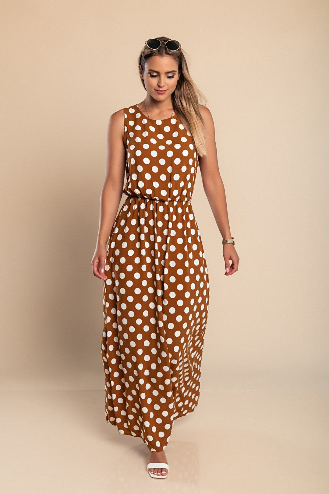 Kvinders Midi Kjole Polka Dot Stil 4