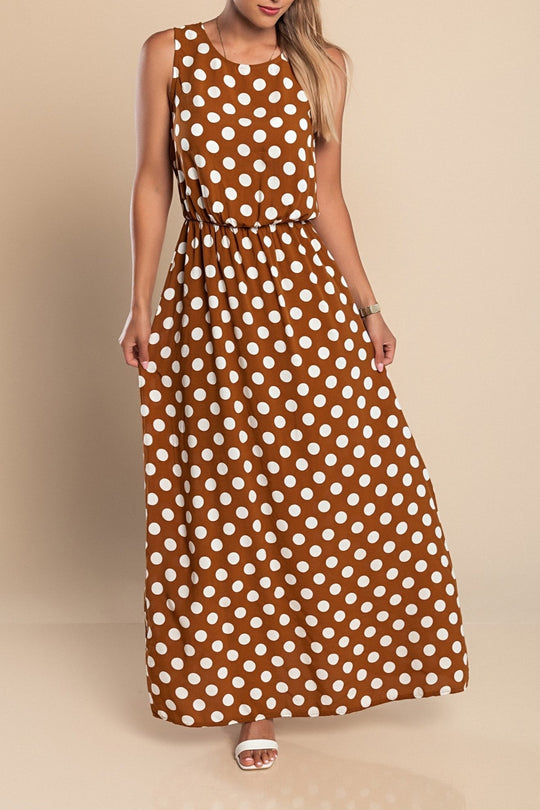 Kvinders Midi Kjole Polka Dot Stil 5