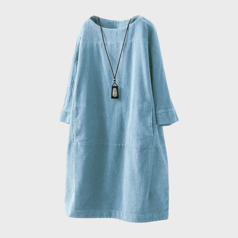 Kvinders Midi Kjole Vintage Velour Polyester 1