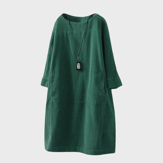 Kvinders Midi Kjole Vintage Velour Polyester 2