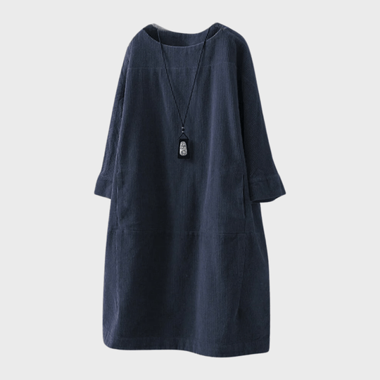 Kvinders Midi Kjole Vintage Velour Polyester 3