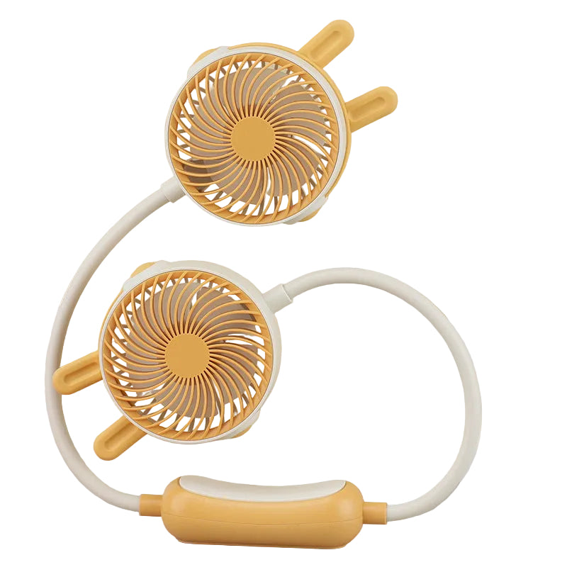Kvinders Mini Halsventilator Bærbar med Dobbelt Blæser 0