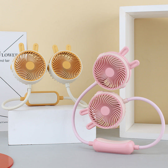 Kvinders Mini Halsventilator Bærbar med Dobbelt Blæser 2