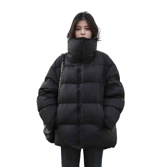 Kvinders Nedjakke Ståkrave Enkel Design 0