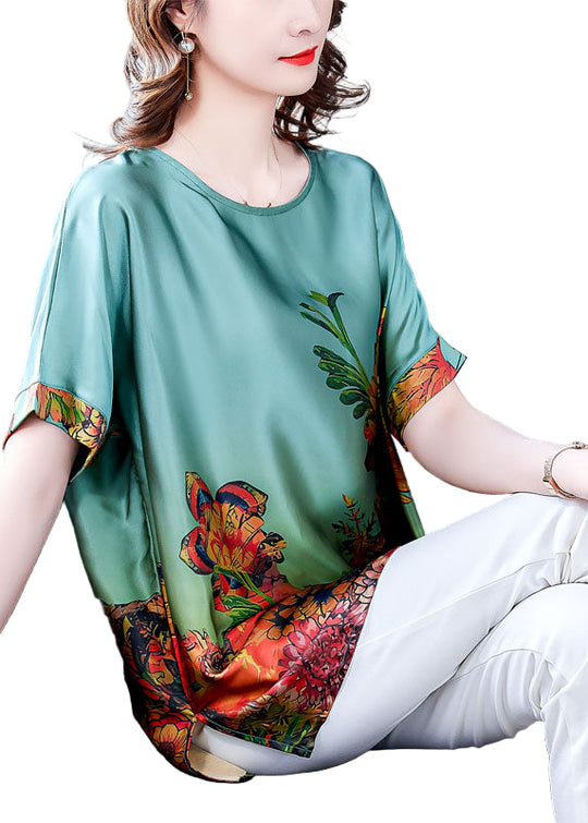 Kvinders O-hals Top med Korte Ærmer 0