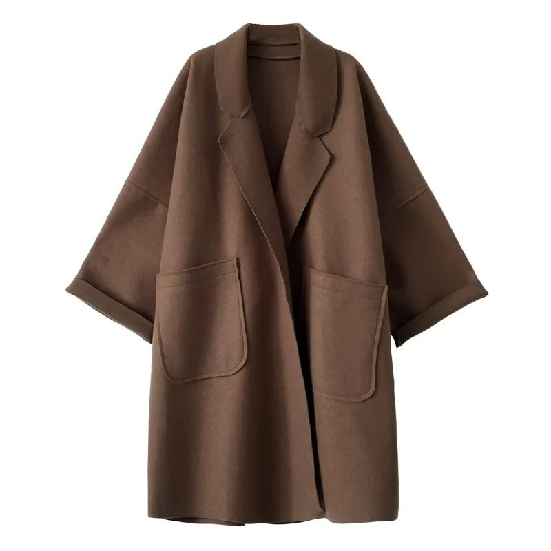 Kvinders Overdimensioneret Trenchcoat Stilig 0