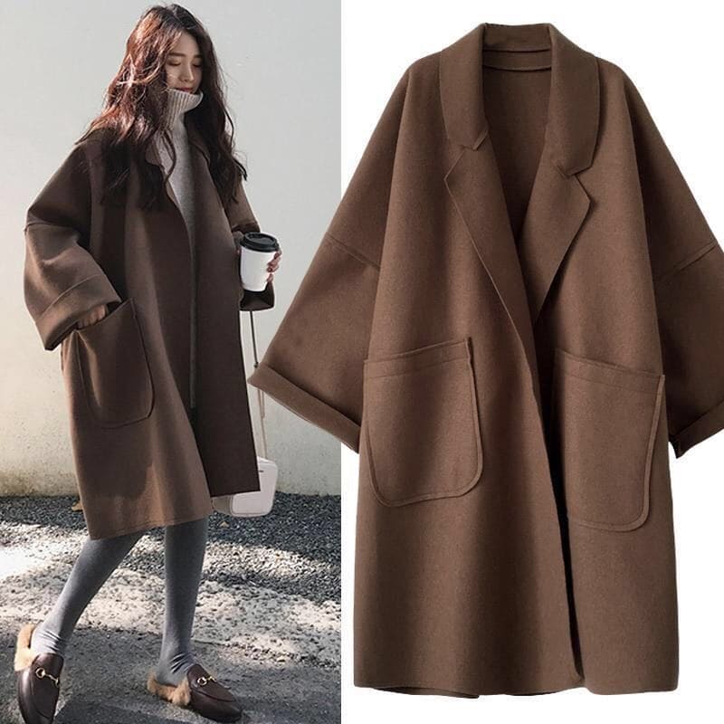 Kvinders Overdimensioneret Trenchcoat Stilig 1