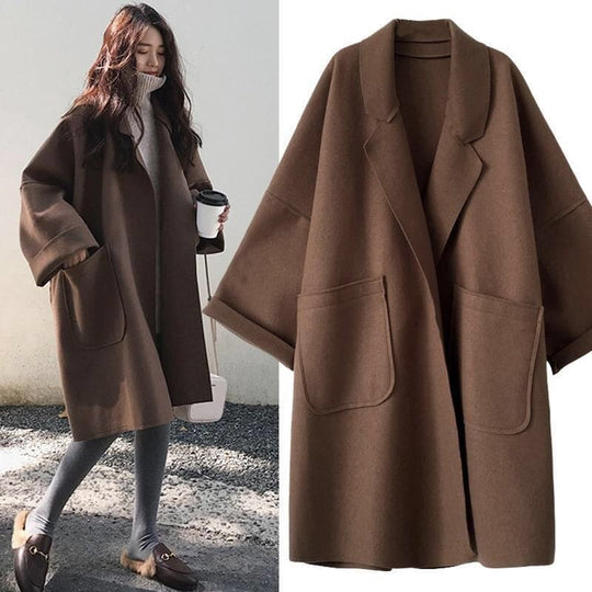 Kvinders Overdimensioneret Trenchcoat Stilig 1