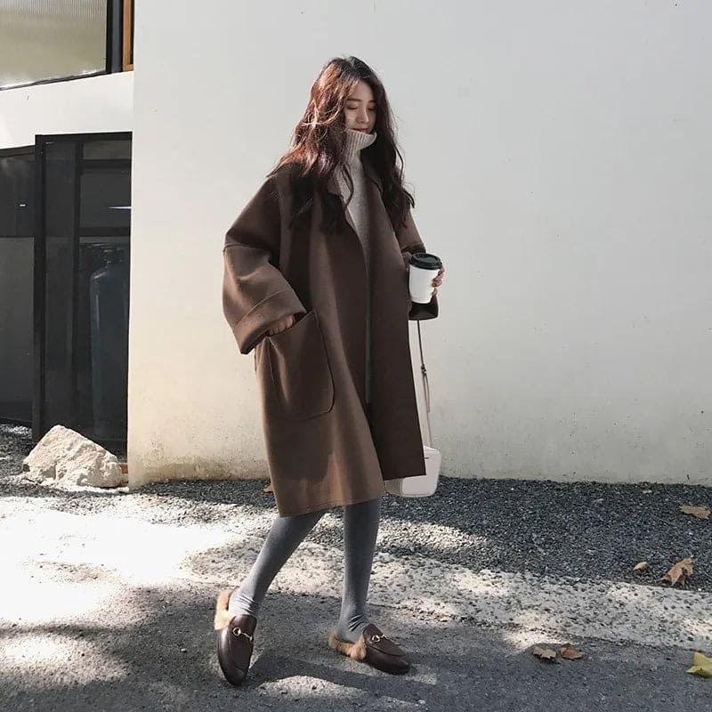 Kvinders Overdimensioneret Trenchcoat Stilig 2