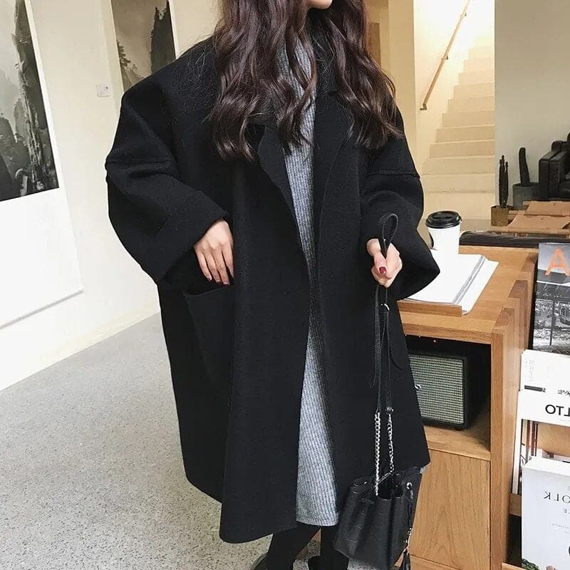 Kvinders Overdimensioneret Trenchcoat Stilig 5
