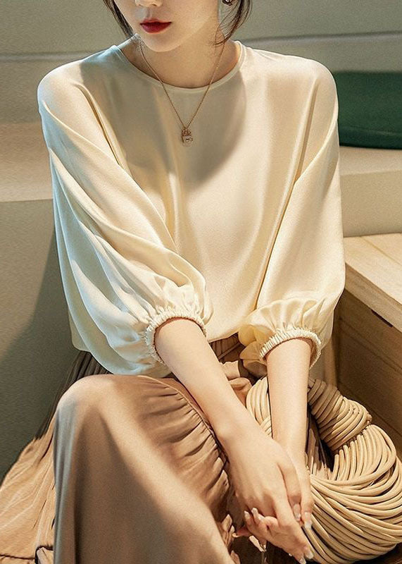 Kvinders Oversized Bluse med O-hals og Batwing ærmer 1