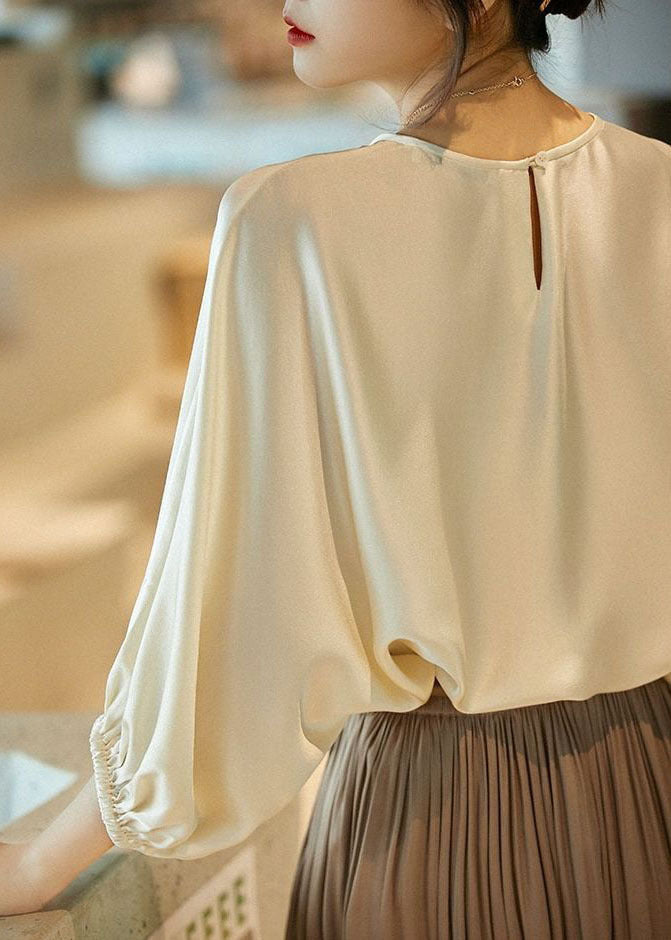 Kvinders Oversized Bluse med O-hals og Batwing ærmer 3