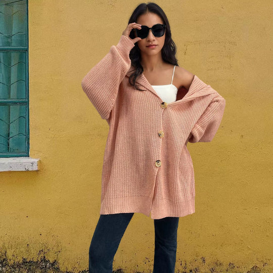 Kvinders Oversized Cardigan Strikket Uld 1