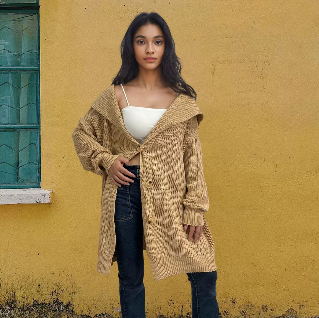 Kvinders Oversized Cardigan Strikket Uld 2