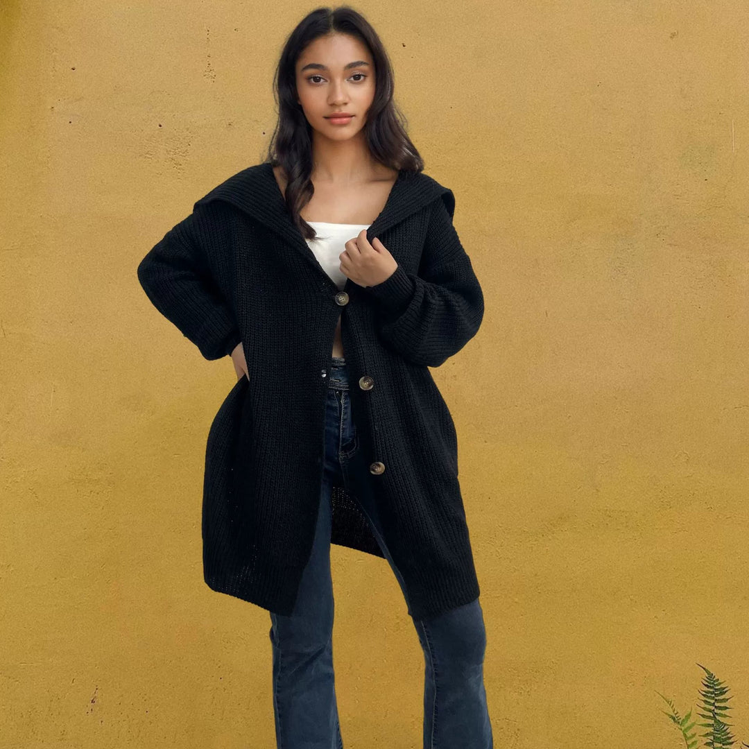 Kvinders Oversized Cardigan Strikket Uld 4