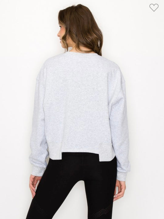 Kvinders Oversized Cropped Sweatshirt Blødt Stof 1