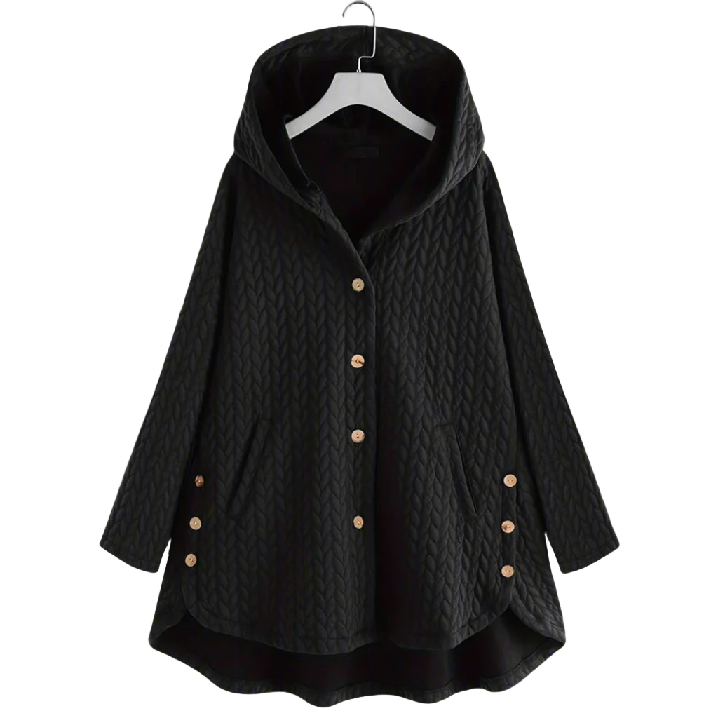 Kvinders Oversized Padded Jakke Asymmetrisk Design 0