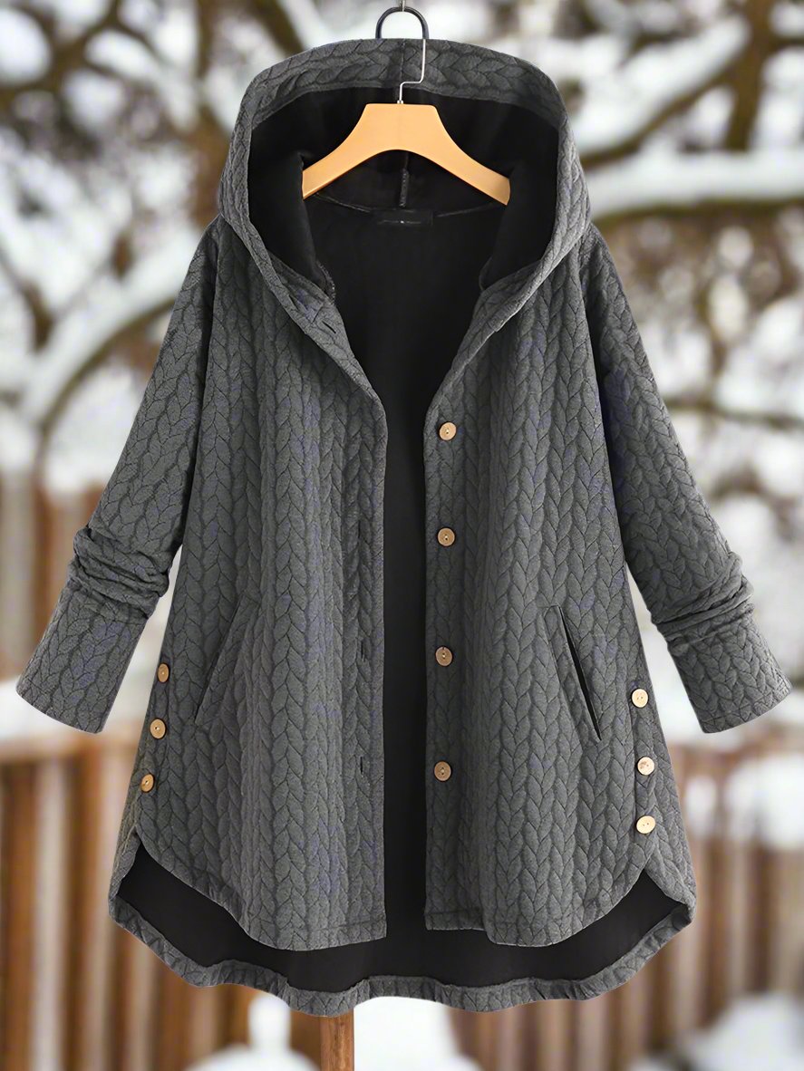 Kvinders Oversized Padded Jakke Asymmetrisk Design 4