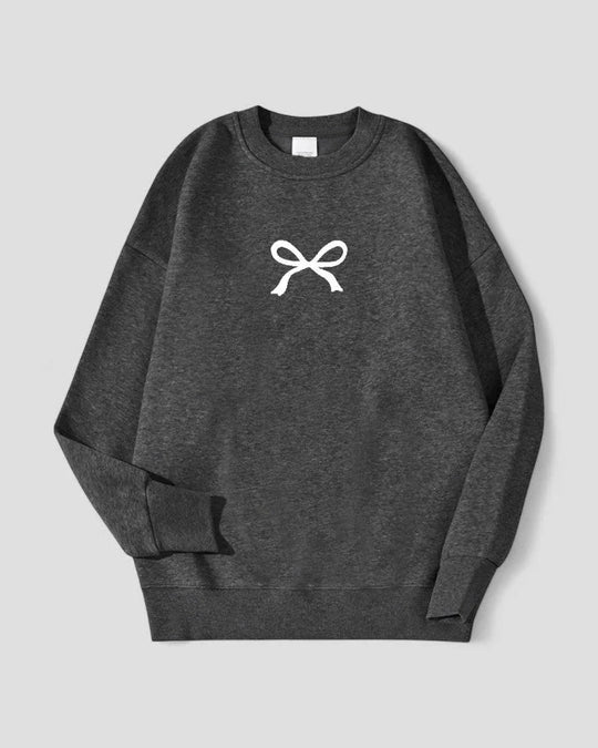 Kvinders Oversized Sweatshirt med Sløjfeprint 1