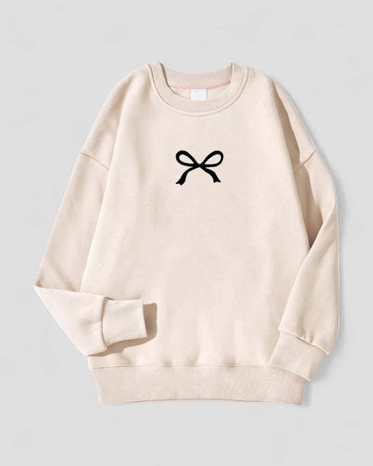 Kvinders Oversized Sweatshirt med Sløjfeprint 5