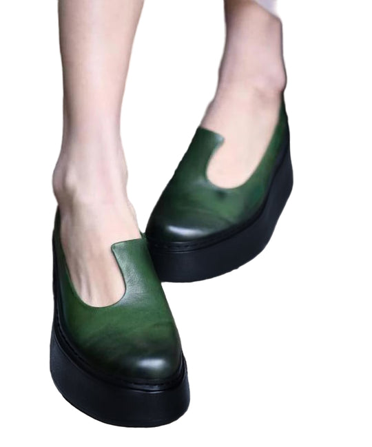 Kvinders Platform Hæle i Sortgrøn 0