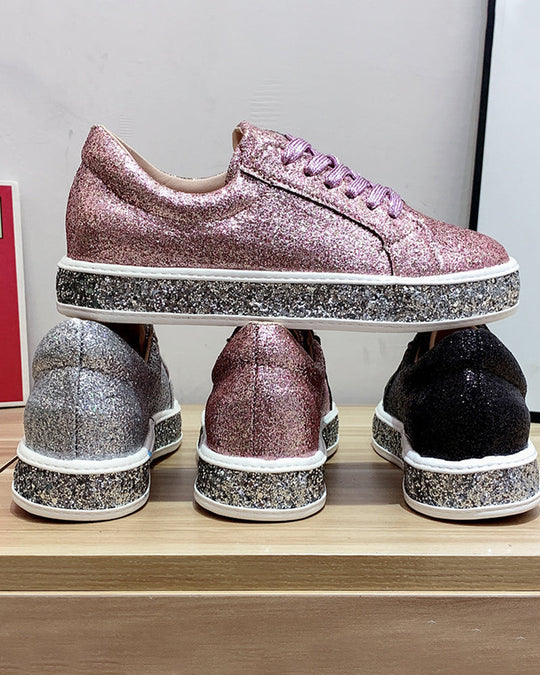 Kvinders Platform Sneakers Glitter Casual Stylish 7