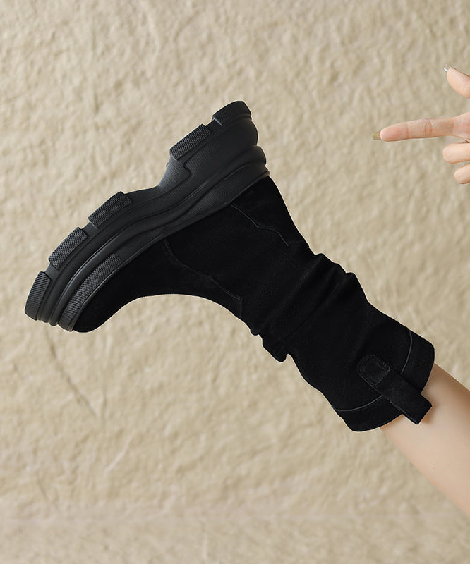 Kvinders Platform Støvler i Brun 3