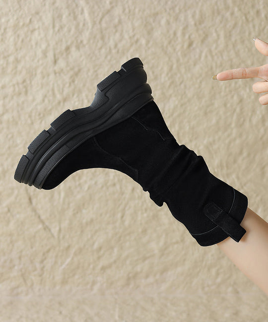 Kvinders Platform Støvler i Brun 3