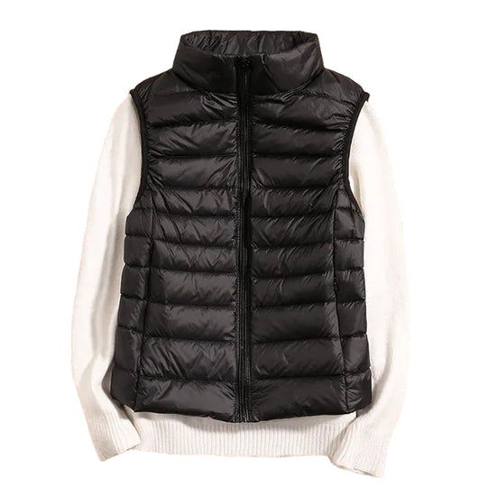 Kvinders Puffer Vest Uden Ærmer - Let og Varm Lag 0